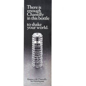Essence de Chantilly Houbigant Advertisement 1960s Vintage Print Ad 9 inch Tall